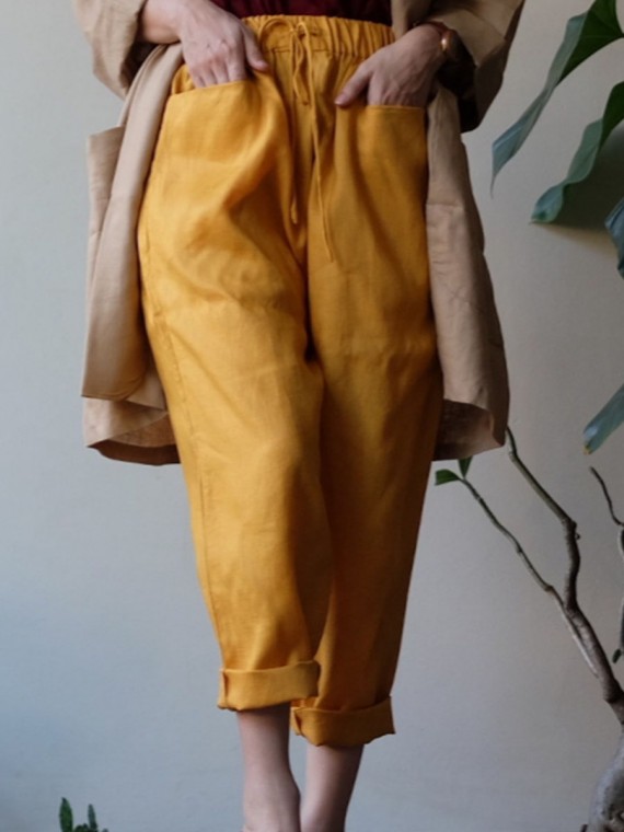 Azur pants yellow turmeric