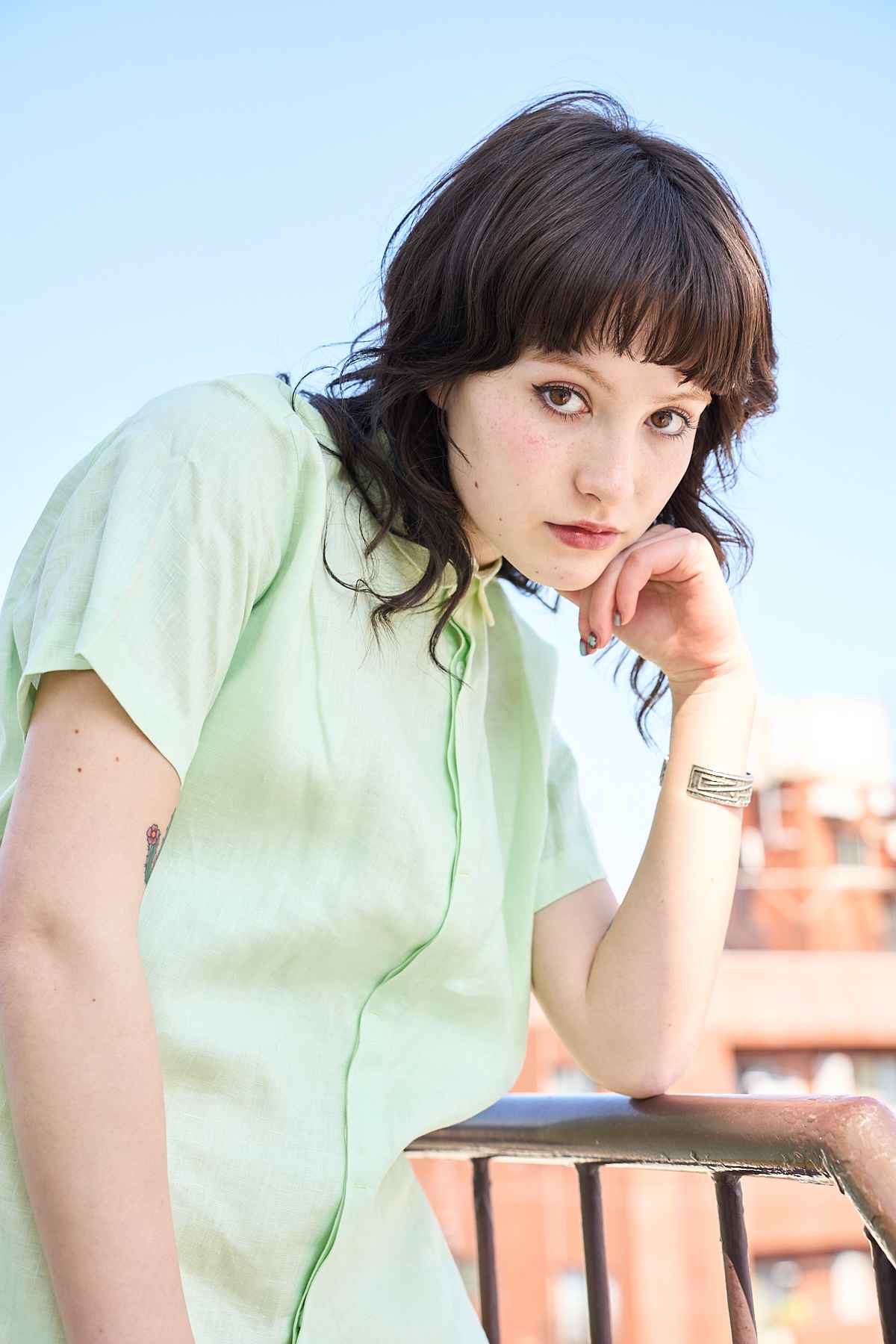 ROSIE SHIRT IN HONEYDEW_11zon